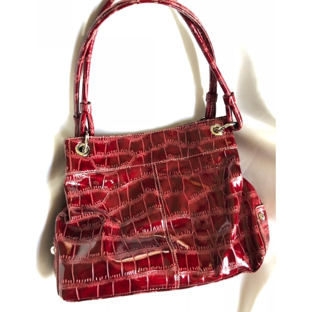 Dark Red Patent Faux Leather Purse ✨NWOT